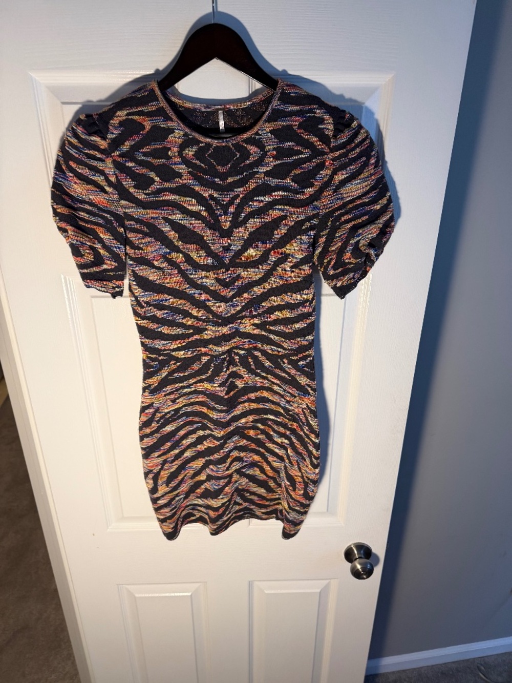 Multi-color bodycon dress.